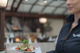 Italienisches Restaurant am Strand in Holland